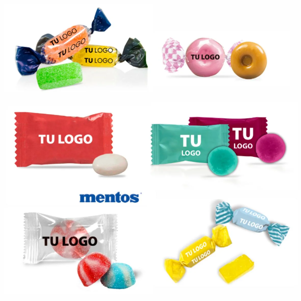 Caramelos personalizados para empresas a granel.