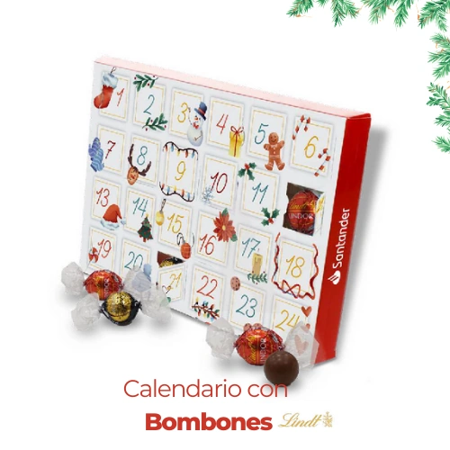 Calendarios de adviento personalizados - Dulces personalizados Navidad 2023 - Calendarios de adviento personalizados, cestas de Navidad para clientes y empleados | Regalos promocionales Navidad